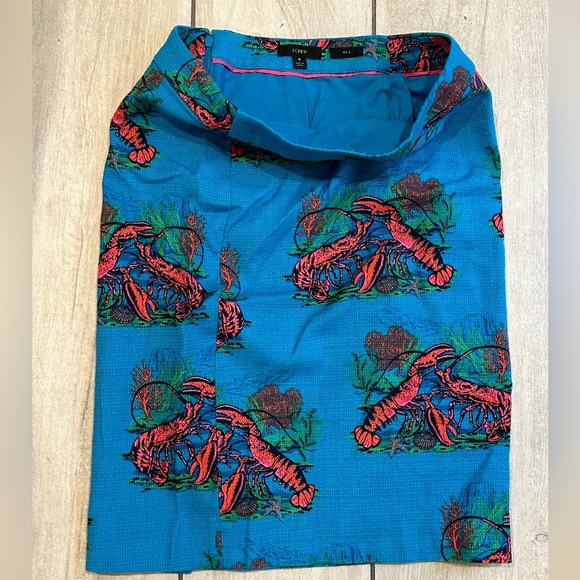 EUC J Crew woven lobster 🦞 pencil skirt - Picture 2 of 6